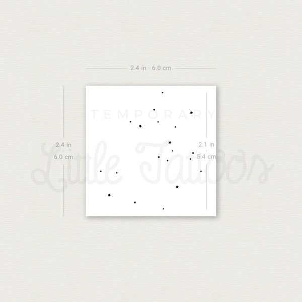 Minimalist Sagittarius Constellation Temporary Tattoo - Set of 3