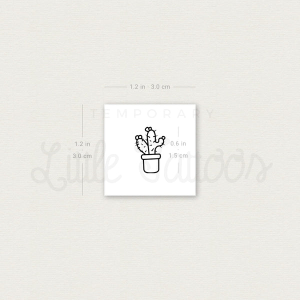 Cactus Temporary Tattoo - Set of 3