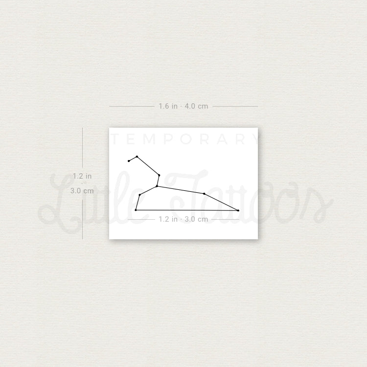 Small Leo Constellation Temporary Tattoo - Set of 3