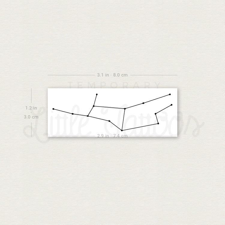 Virgo Constellation Temporary Tattoo - Set of 3