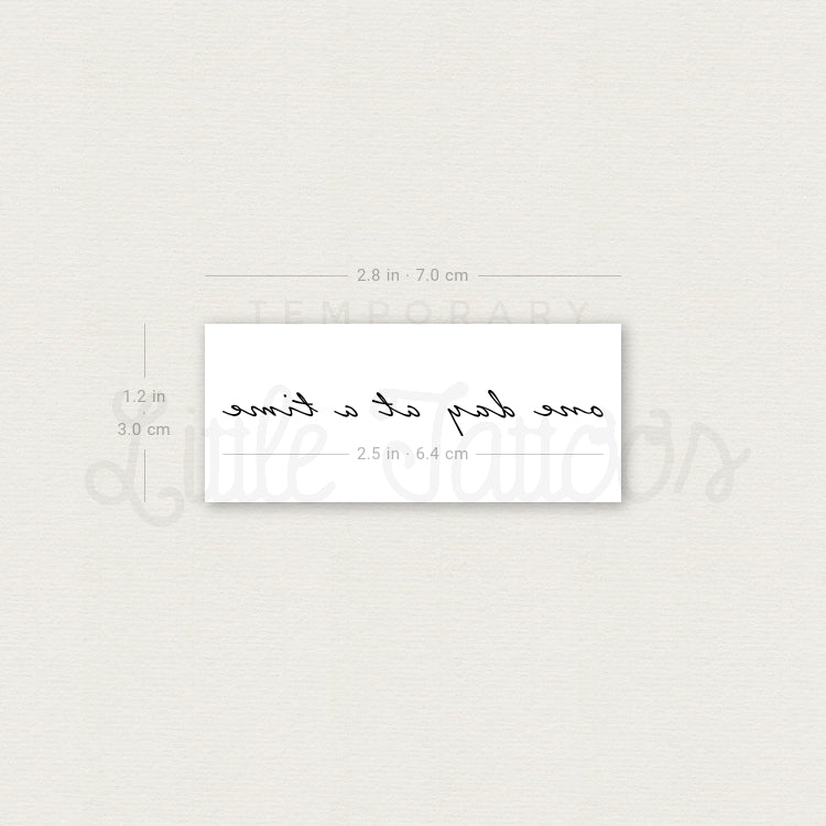 Tatuaje temporal "Un día a la vez" - Juego de 3