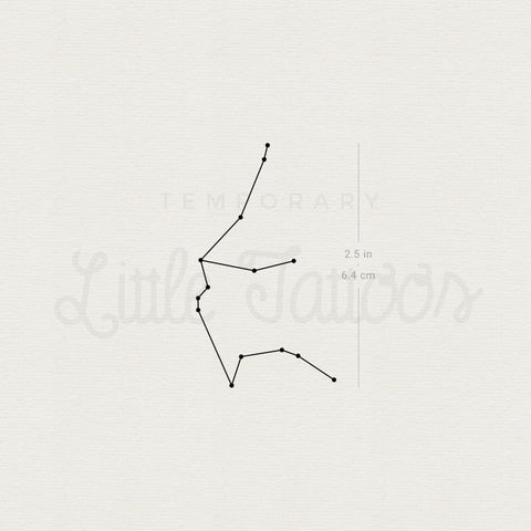 Aquarius Constellation Temporary Tattoo - Set of 3