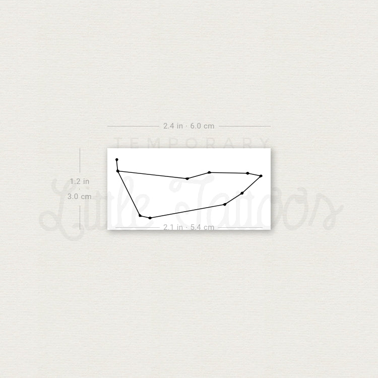 Capricornus Constellation Temporary Tattoo - Set of 3