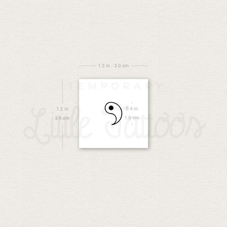 Yang Temporary Tattoo - Set of 3