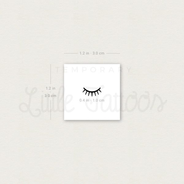 Small Eyelash Temporary Tattoo - Set of 4