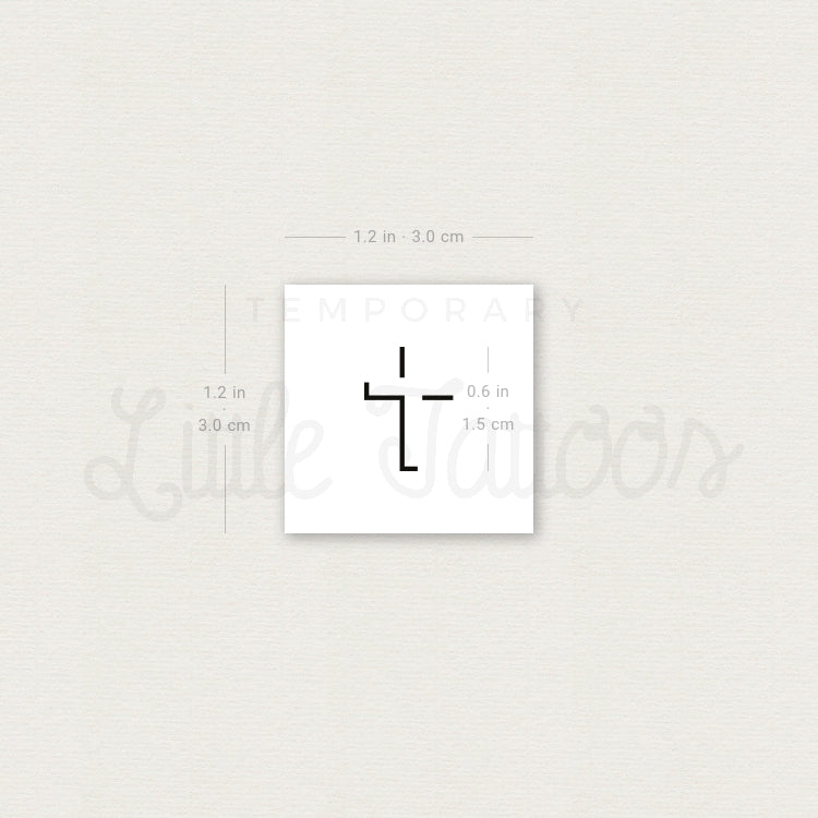 Cross Shadow Temporary Tattoo - Set of 3