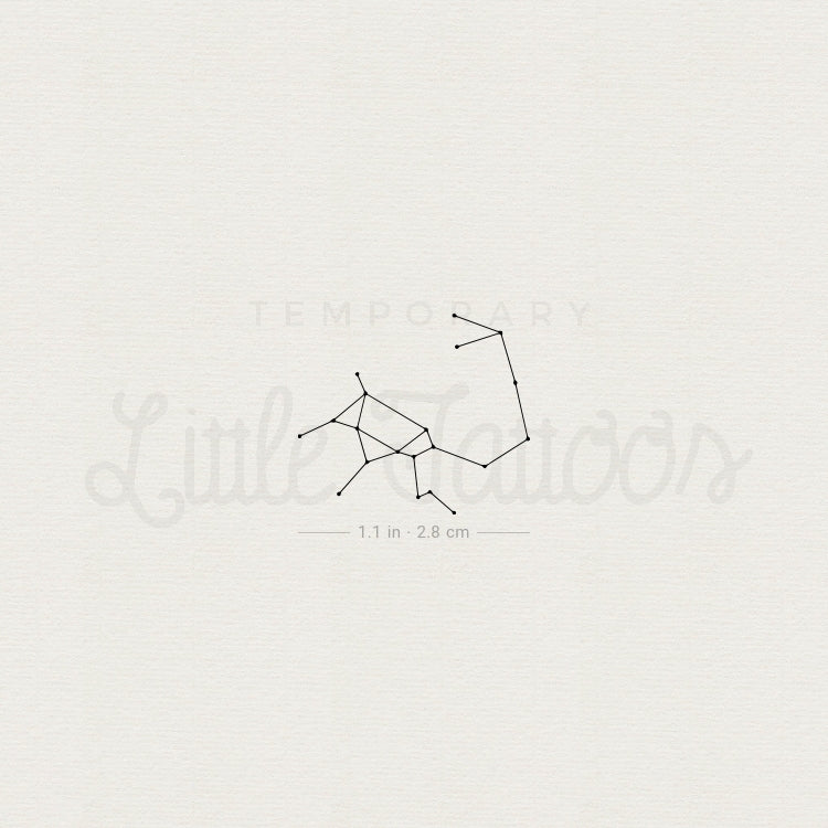 Small Sagittarius Constellation Temporary Tattoo - Set of 3