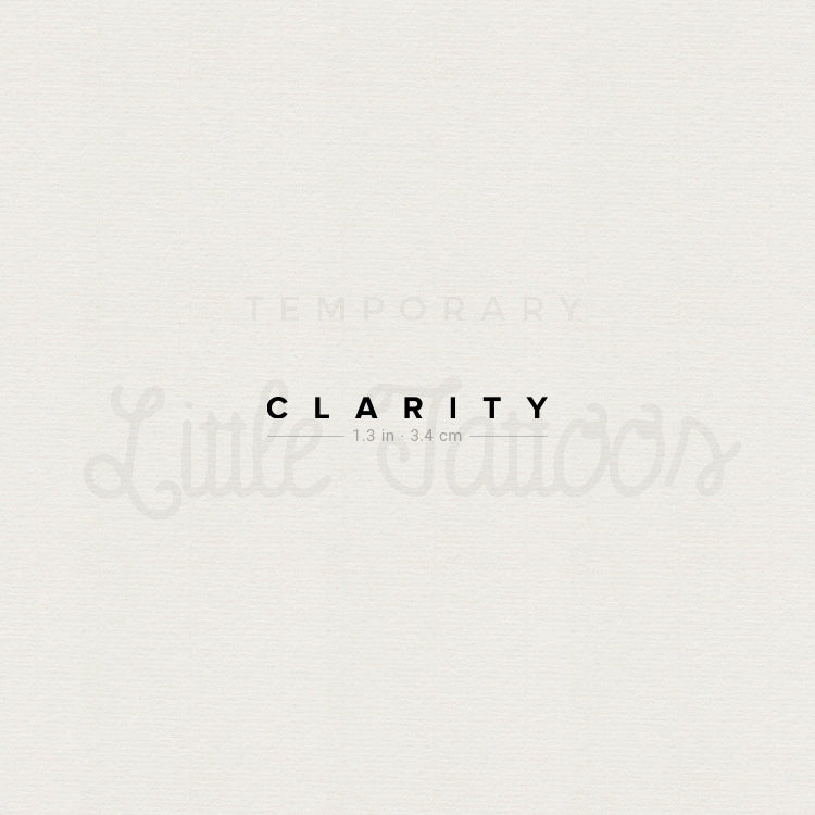 Tatuaje temporal «Claridad» - Juego de 3