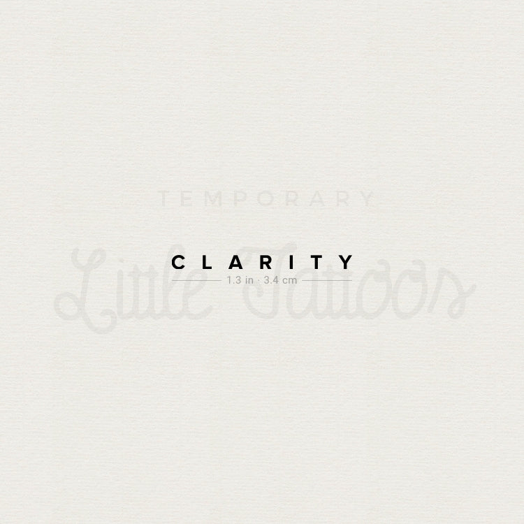 'Clarity' Temporary Tattoo - Set of 3