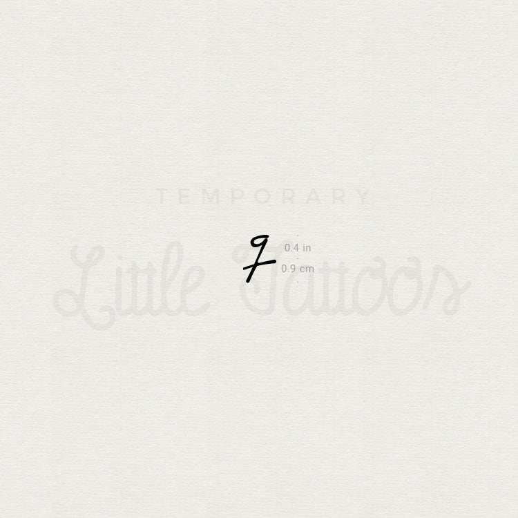 Q Handwritten Letter Temporary Tattoo - Set of 3