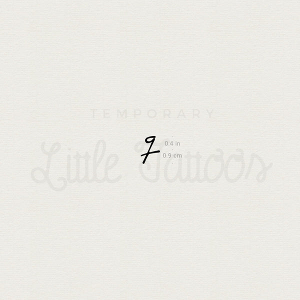 Q Handwritten Letter Temporary Tattoo - Set of 3