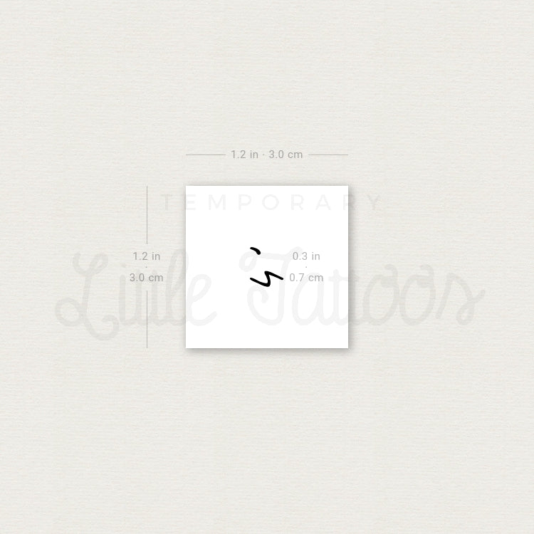 I Handwritten Letter Temporary Tattoo - Set of 3