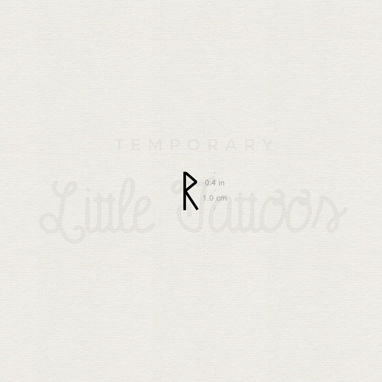 Raido Rune Temporary Tattoo - Set of 3