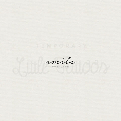 'Smile' Temporary Tattoo - Set of 3