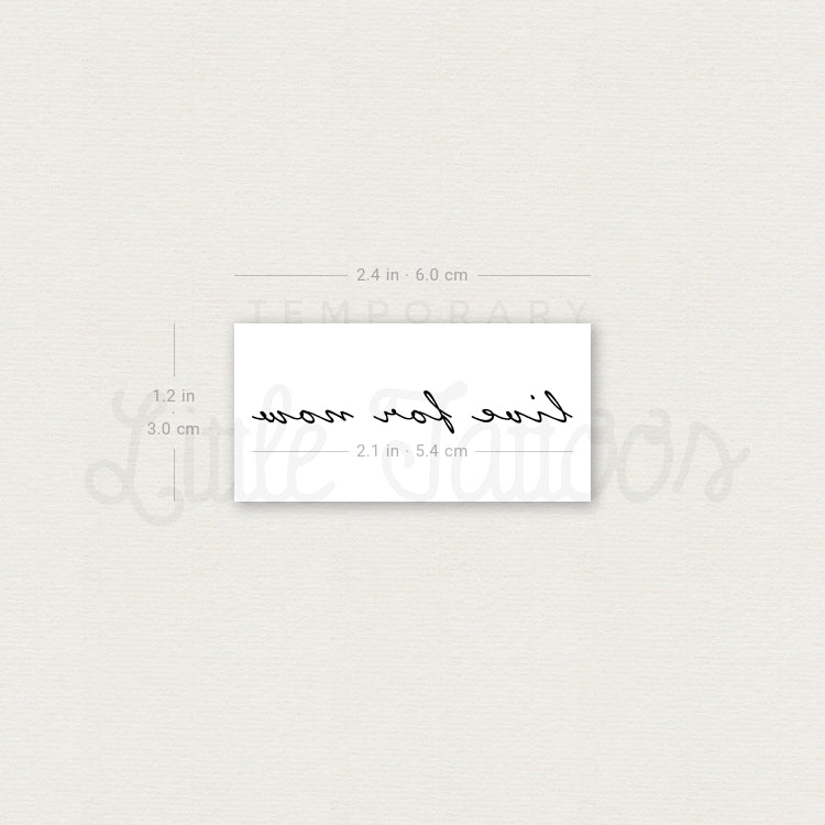 Live For Now Temporary Tattoo - Set of 3