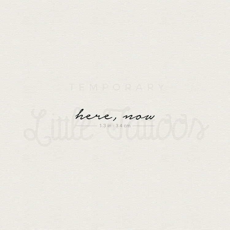 Here Now Temporary Tattoo - Set of 3