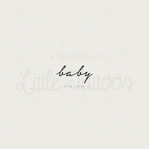'Baby' Temporary Tattoo - Set of 3