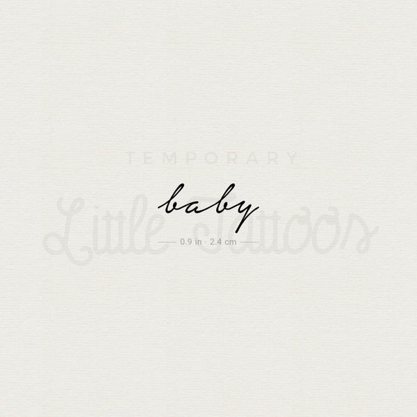 'Baby' Temporary Tattoo - Set of 3