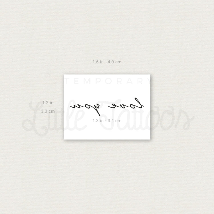 Love You Temporary Tattoo - Set of 3