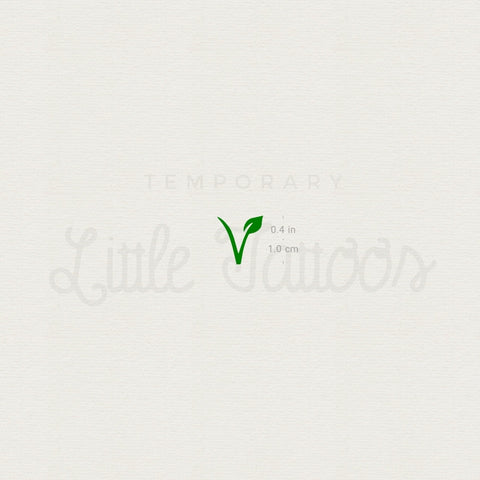 Vegetarianism Symbol Temporary Tattoo - Set of 3