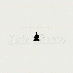 Meditator Temporary Tattoo - Set of 3
