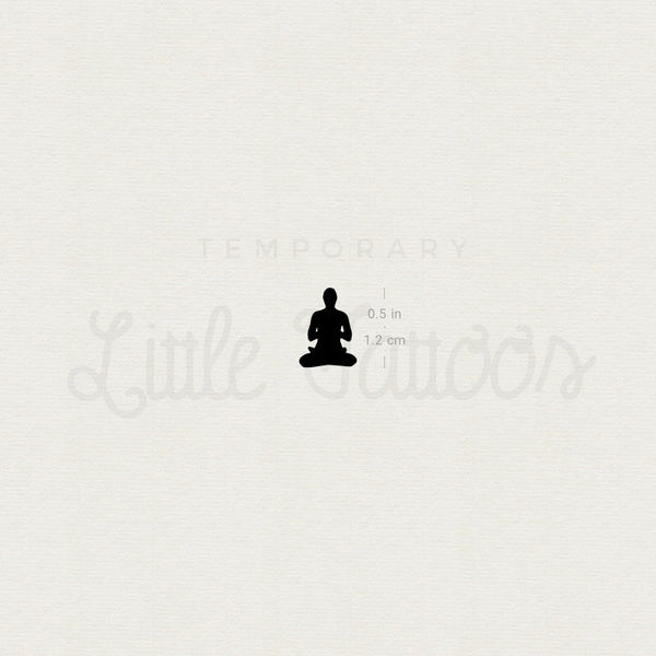 Meditator Temporary Tattoo - Set of 3