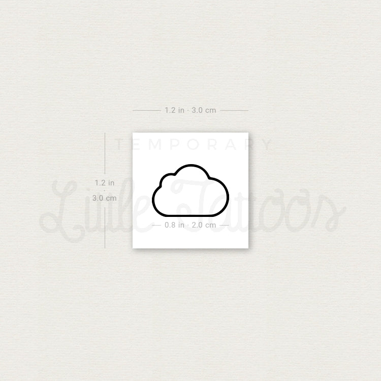 Cloud Temporary Tattoo - Set of 3
