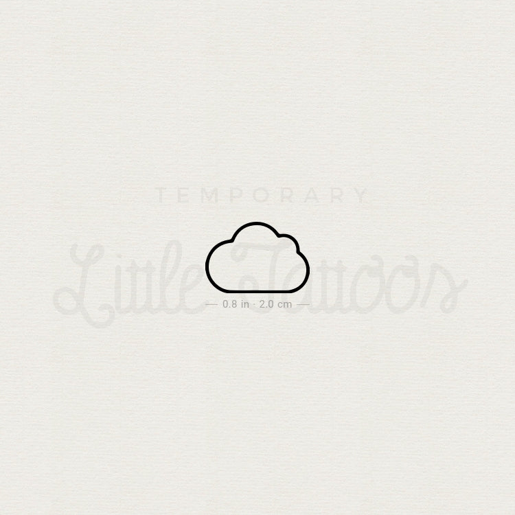Cloud Temporary Tattoo - Set of 3