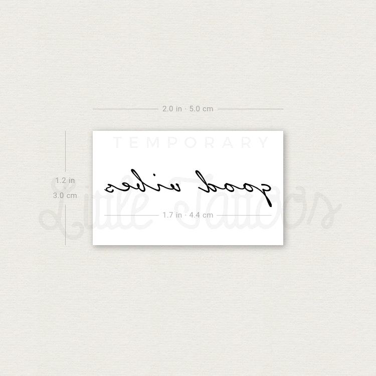 Tatuaje temporal "Buenas vibras" - Juego de 3