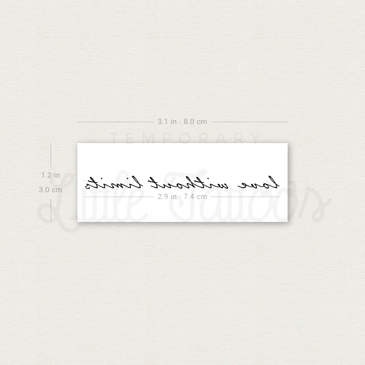Love Without Limits Temporary Tattoo - Set of 3