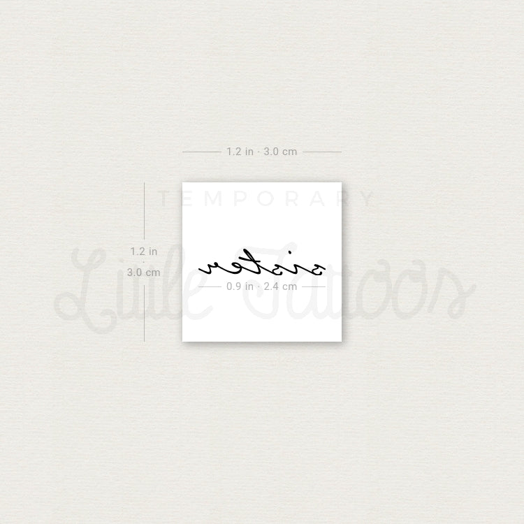 Tatuaje temporal "Hermana" - Juego de 3