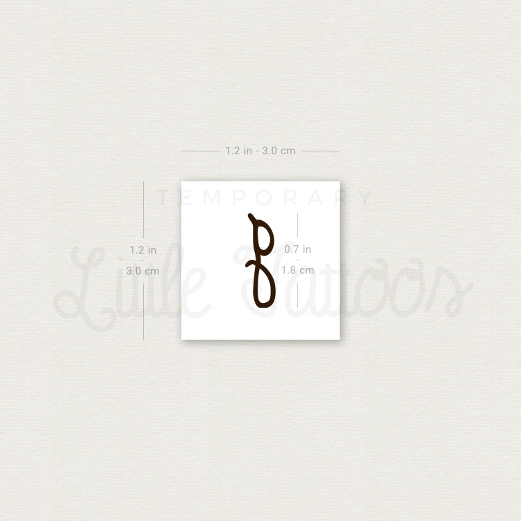 Selena G Handwritten Letter Temporary Tattoo - Set of 3