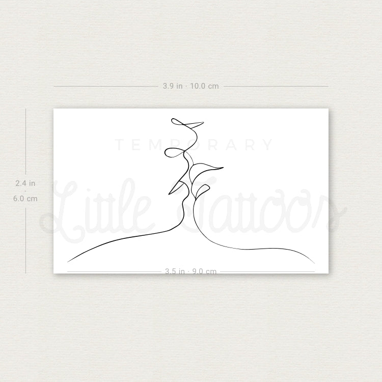 Tatuaje temporal de beso de 1991.ink - Juego de 3