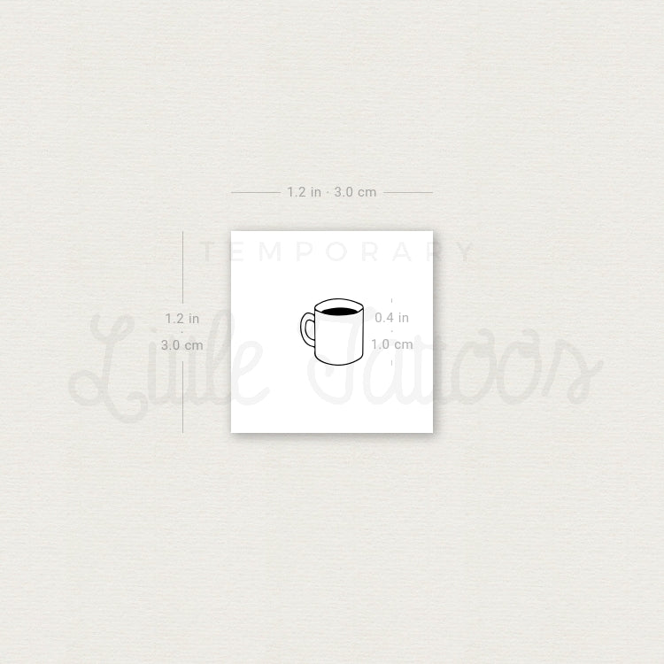 Tatuaje temporal para taza de café (juego de 3)
