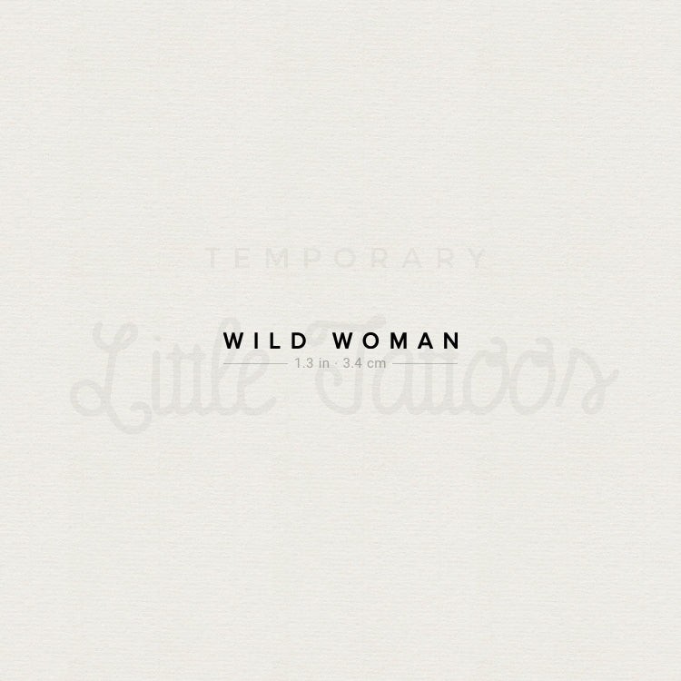 Wild Woman Temporary Tattoo - Set of 3