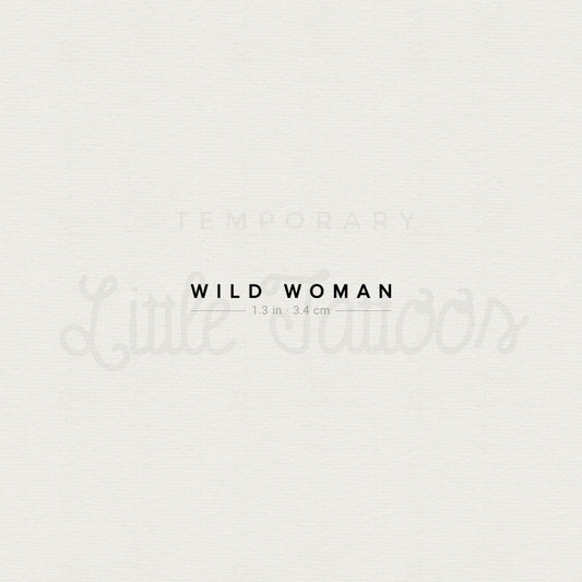 Wild Woman Temporary Tattoo - Set of 3
