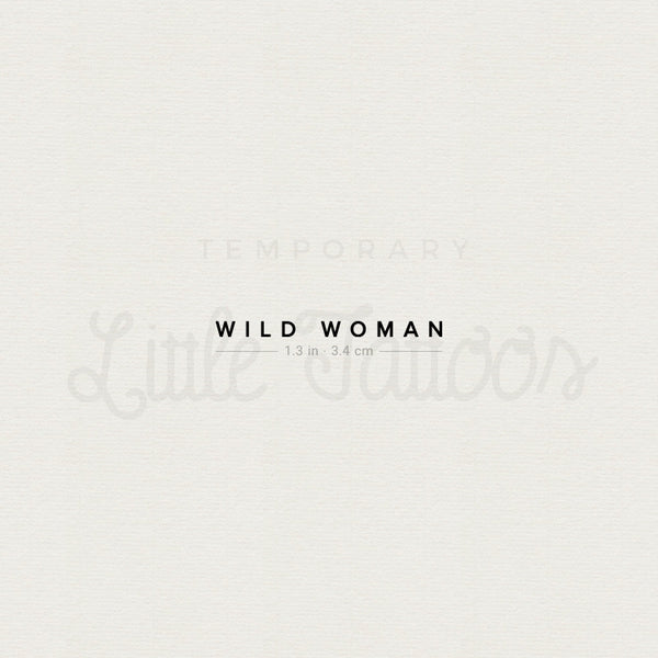 Wild Woman Temporary Tattoo - Set of 3