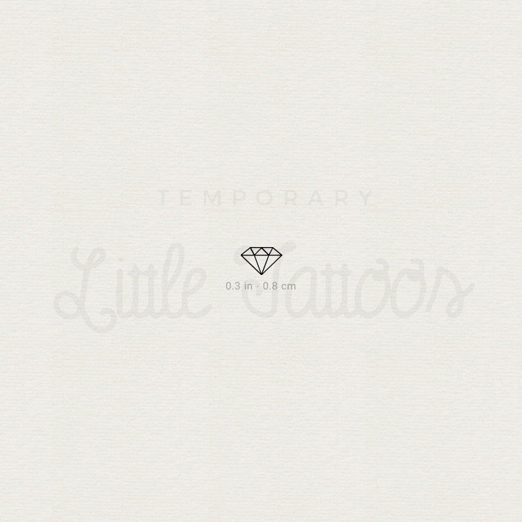 Tiny Minimalist Diamond Temporary Tattoo - Set of 3