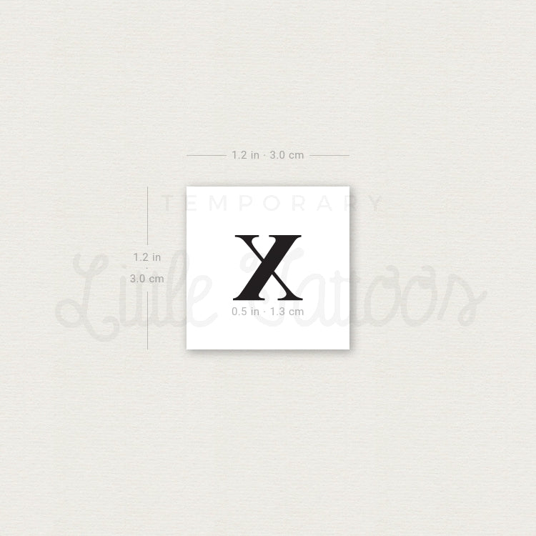 Madonna X Letter Temporary Tattoo - Set of 3