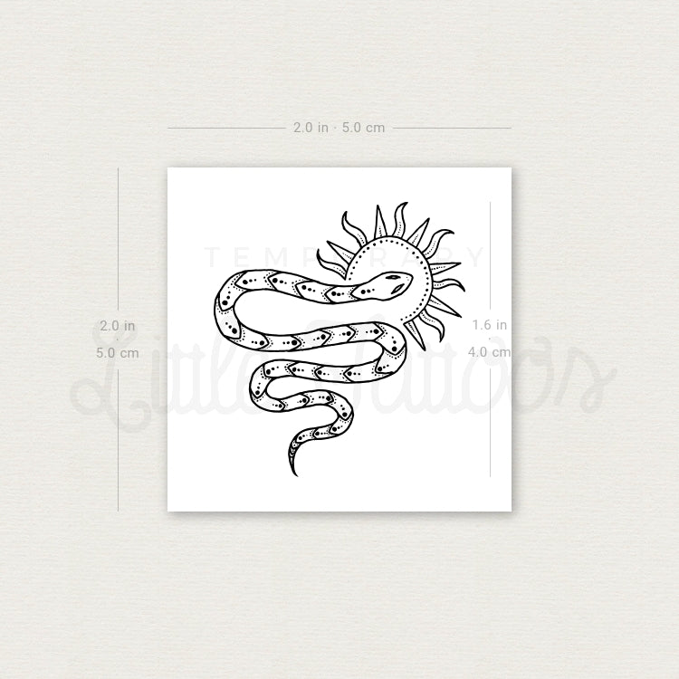 Tatuaje temporal de serpiente de Tukoi (juego de 3)