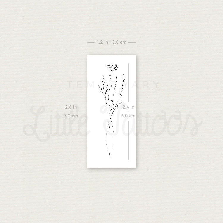 Flower Bouquet Nº2 Temporary Tattoo by Harmlessberry - Set of 3