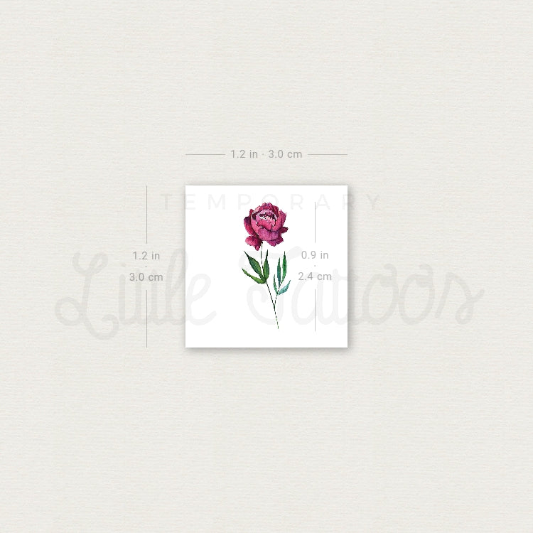 Peony Temporary Tattoo by Lena - Set of 3