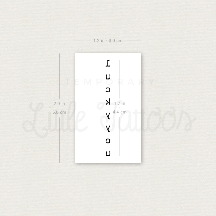 Tatuaje temporal "Lucky You" - Juego de 3