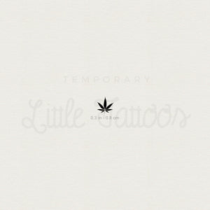 Small Marijuana Leaf Temporary Tattoo - Set of 3