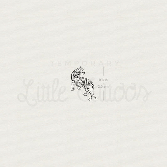 Tatuaje temporal de tigre - Juego de 3