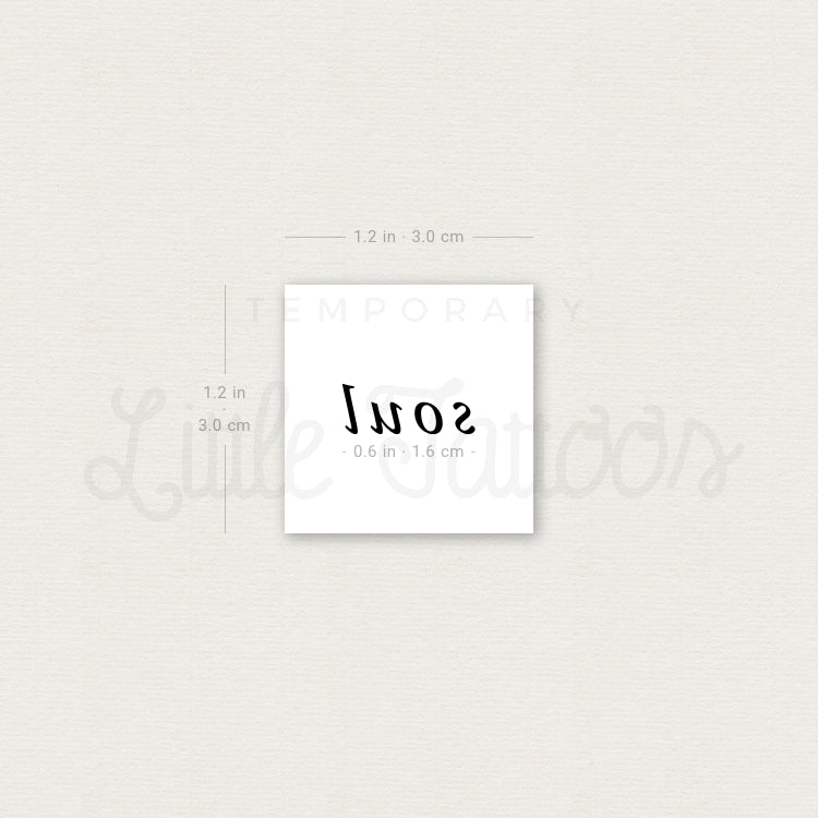 Serif 'Soul' Temporary Tattoo - Set of 3