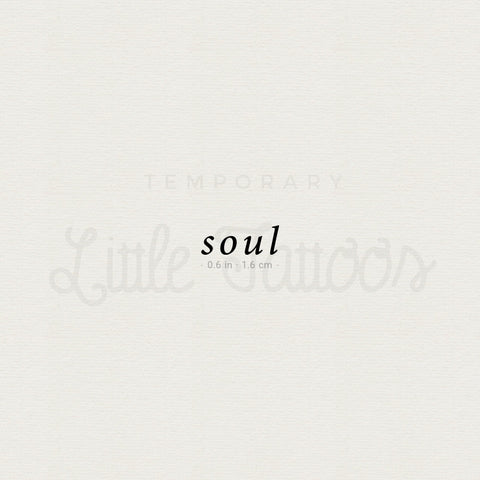 Serif 'Soul' Temporary Tattoo - Set of 3