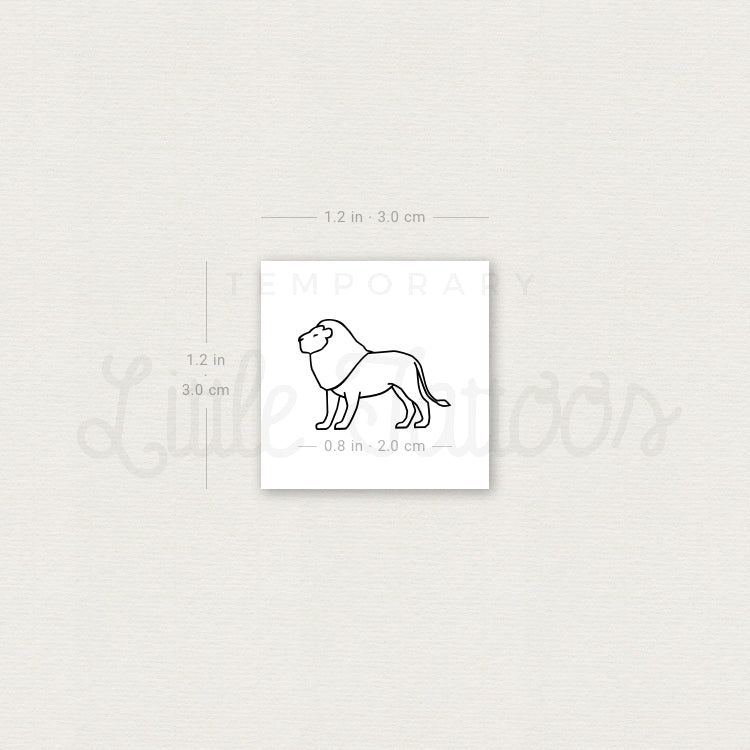 Lion Temporary Tattoo - Set of 3