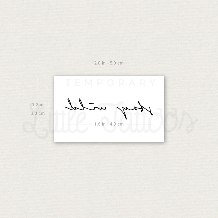 Handwritten Font Stay Wild Temporary Tattoo - Set of 3
