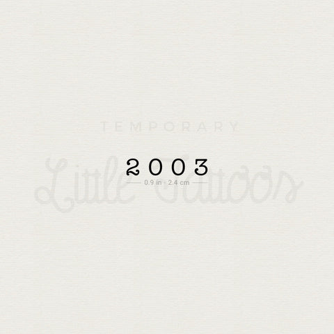 2003 Birth Year Temporary Tattoo - Set of 3
